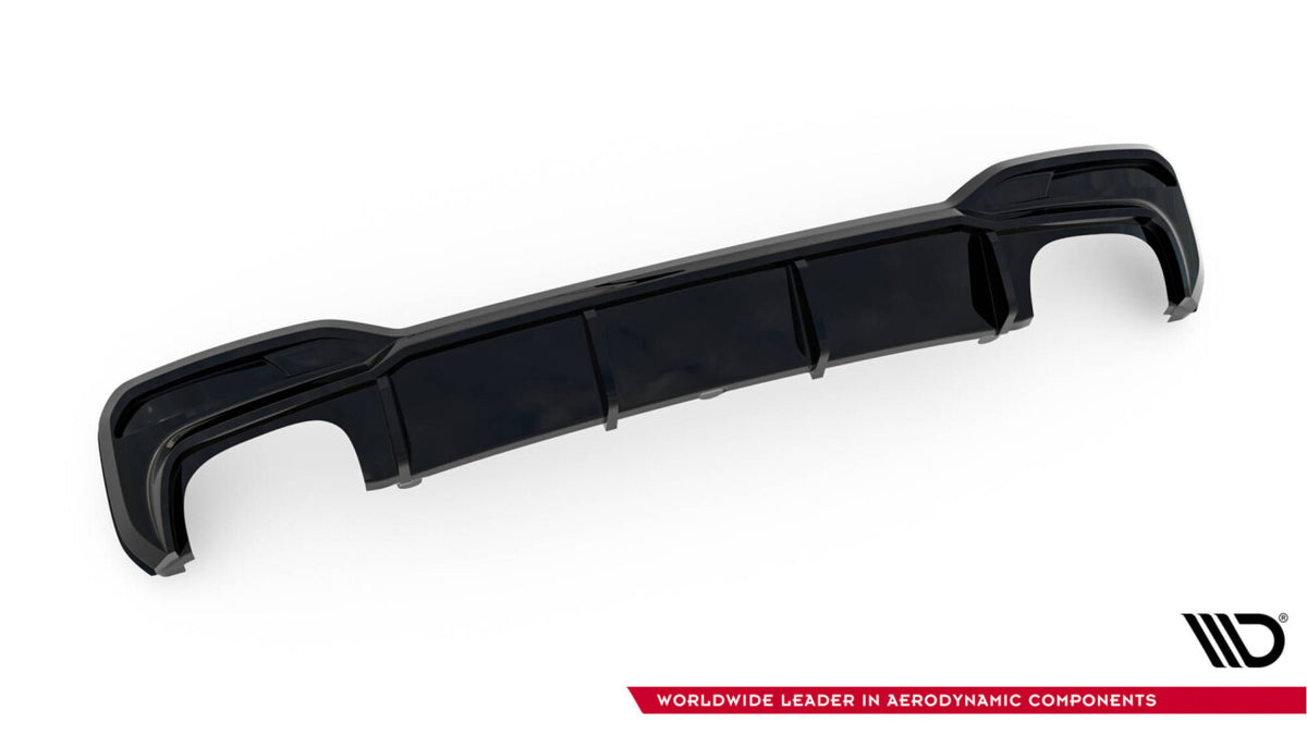 Heckansatz Diffusor passend für BMW M550i / 5 M-Paket Limousine / Touring G30 / G31 schwarz Hochglanz