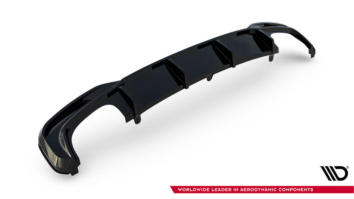 Heckansatz Diffusor passend für BMW M550i / 5 M-Paket Limousine / Touring G30 / G31 schwarz Hochglanz