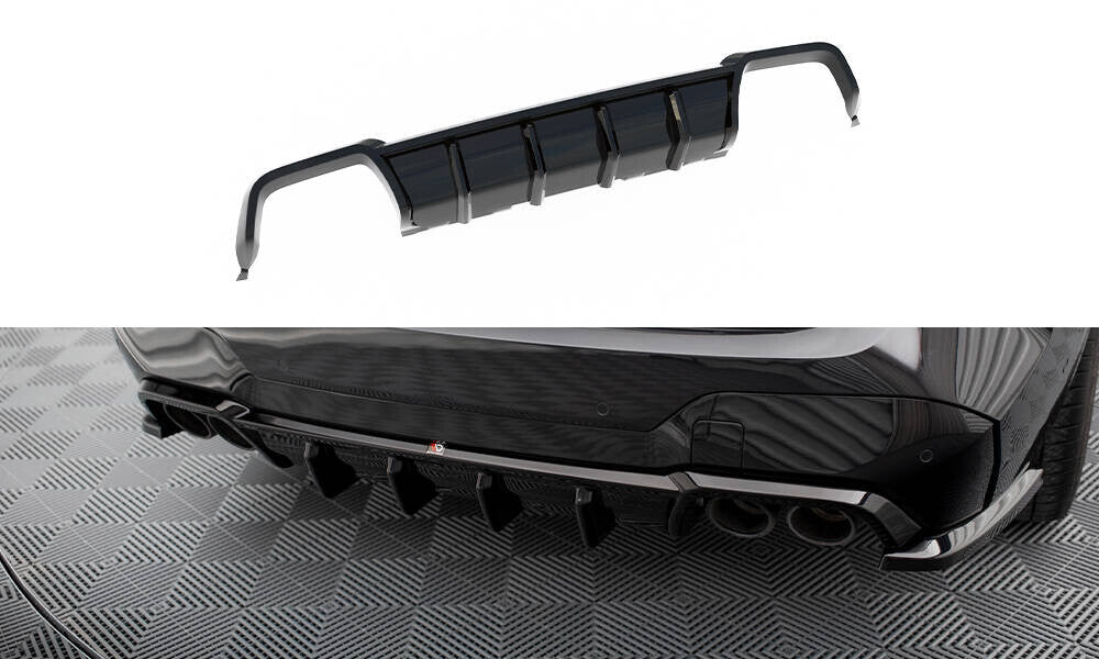 Heckansatz Diffusor passend für BMW X3 M F97 / F97 FL schwarz Hochglanz