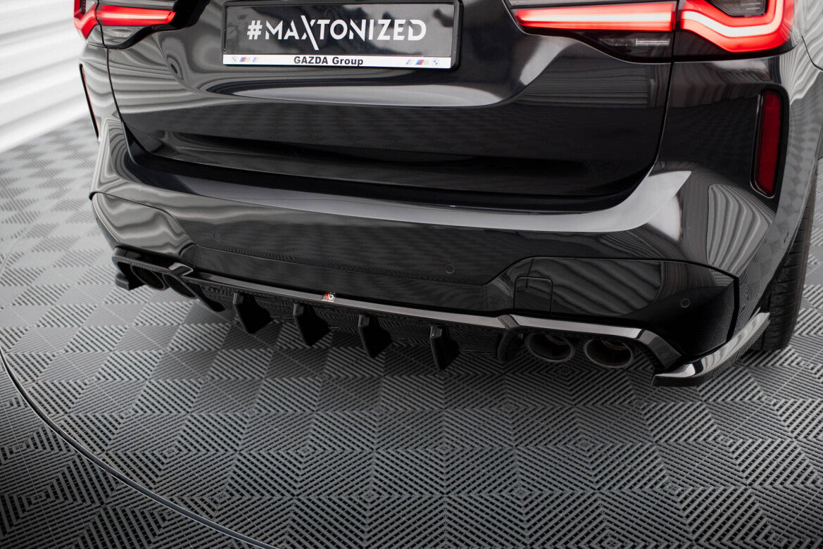 Heckansatz Diffusor passend für BMW X3 M F97 / F97 FL schwarz Hochglanz