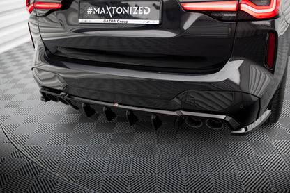 Heckansatz Diffusor passend für BMW X3 M F97 / F97 FL schwarz Hochglanz