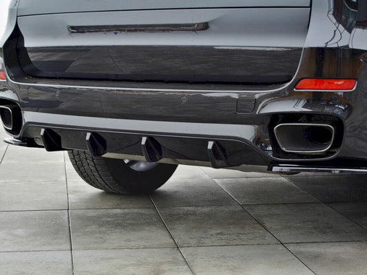 Heckansatz Diffusor passend für BMW X5 F15 M Paket schwarz Hochglanz