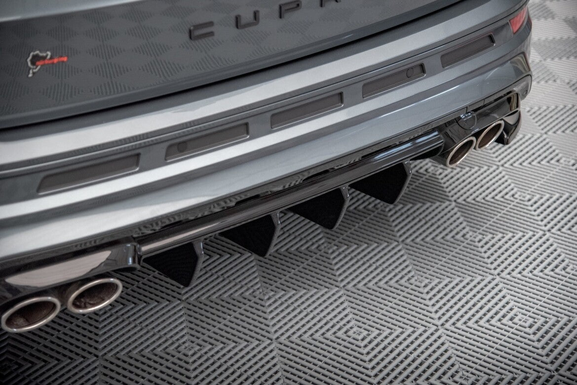 Heckansatz Diffusor passend für CUPRA Ateca Mk1 / Mk1 FL schwarz Hochglanz