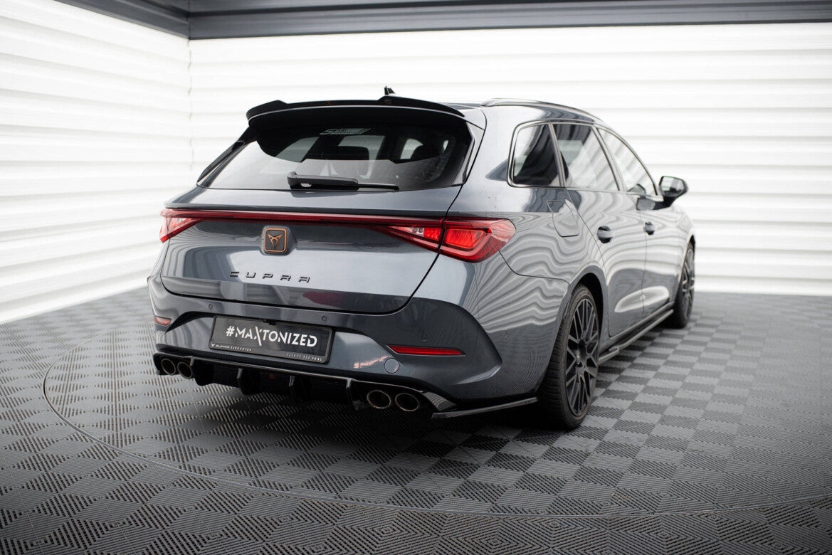 Heckansatz Diffusor passend für CUPRA Leon ST Mk1 FL schwarz Hochglanz