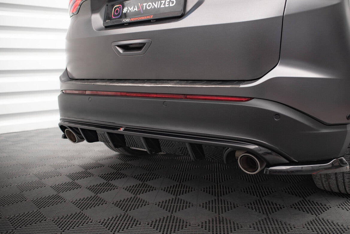 Heckansatz Diffusor passend für Ford Edge Mk2 schwarz Hochglanz