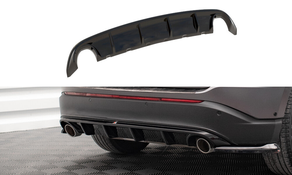Heckansatz Diffusor passend für Ford Edge Mk2 schwarz Hochglanz