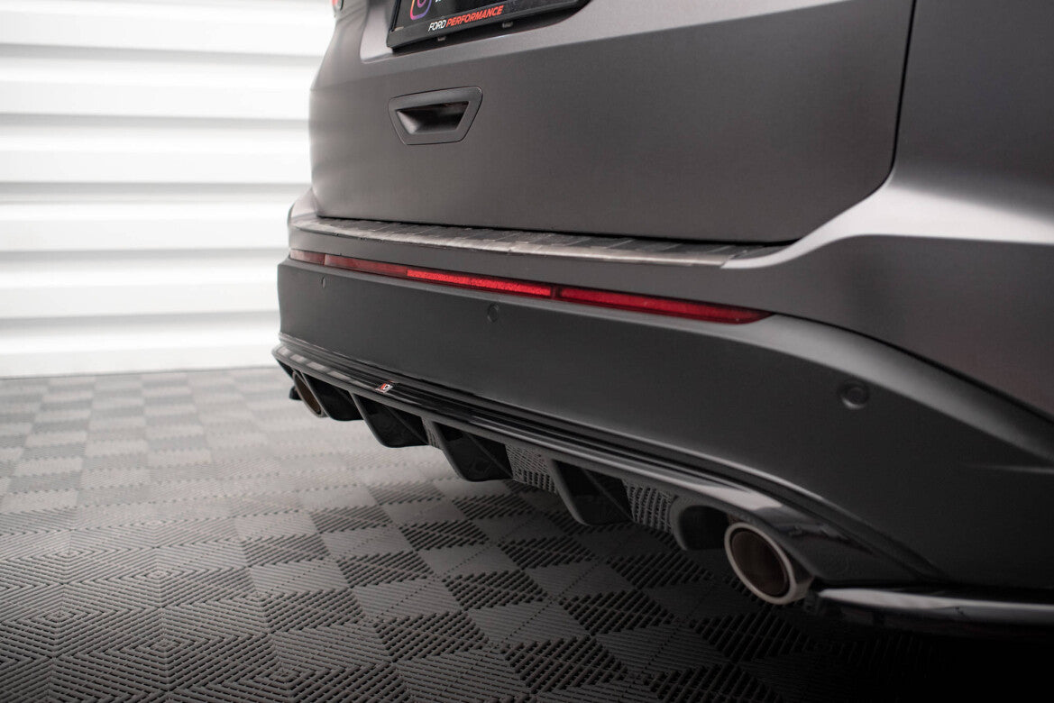 Heckansatz Diffusor passend für Ford Edge Mk2 schwarz Hochglanz
