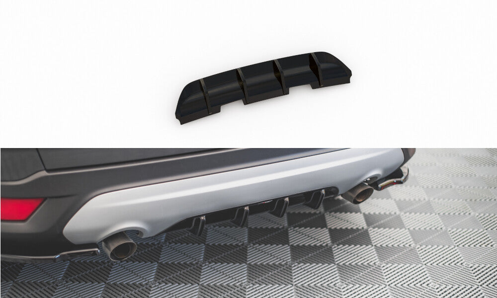Heckansatz Diffusor passend für Ford Escape Mk3 schwarz Hochglanz