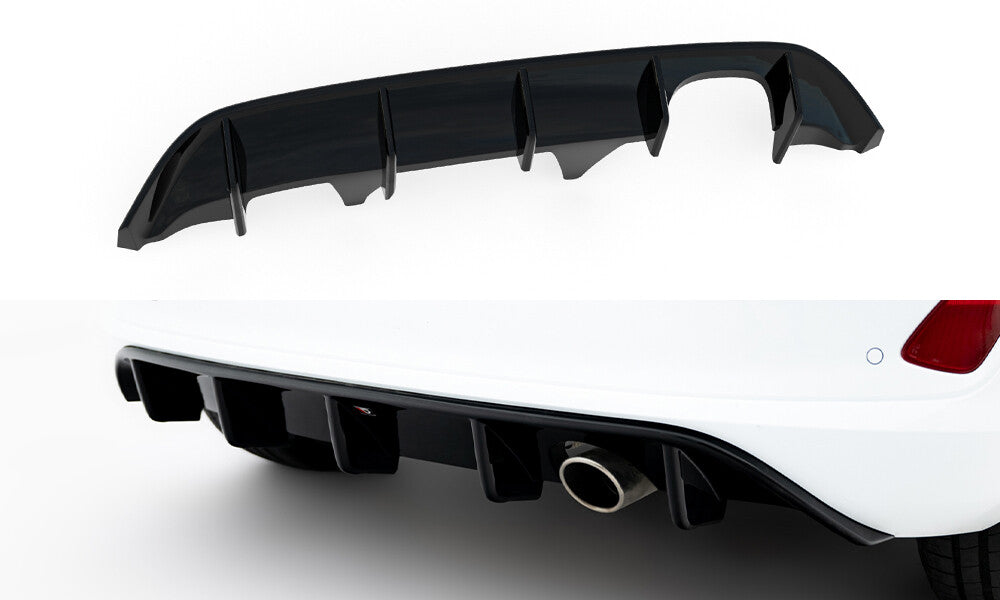 Heckansatz Diffusor passend für Ford Fiesta Mk8 ST-Line schwarz Hochglanz