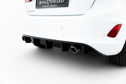 Heckansatz Diffusor passend für Ford Fiesta Mk8 ST-Line schwarz Hochglanz