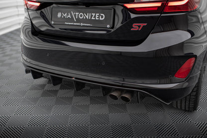 Heckansatz Diffusor passend für Ford Fiesta Mk8 ST schwarz Hochglanz