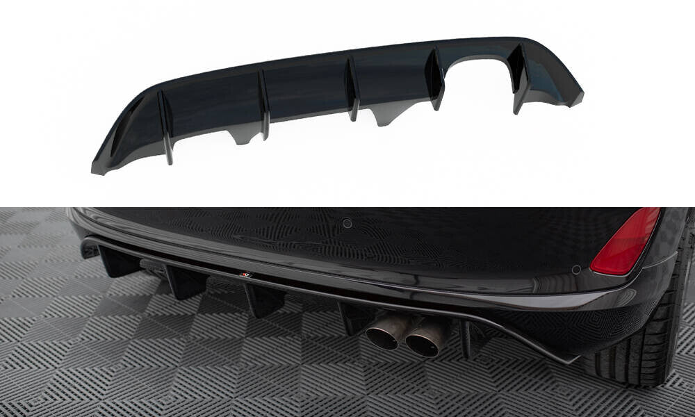 Heckansatz Diffusor passend für Ford Fiesta Mk8 ST schwarz Hochglanz