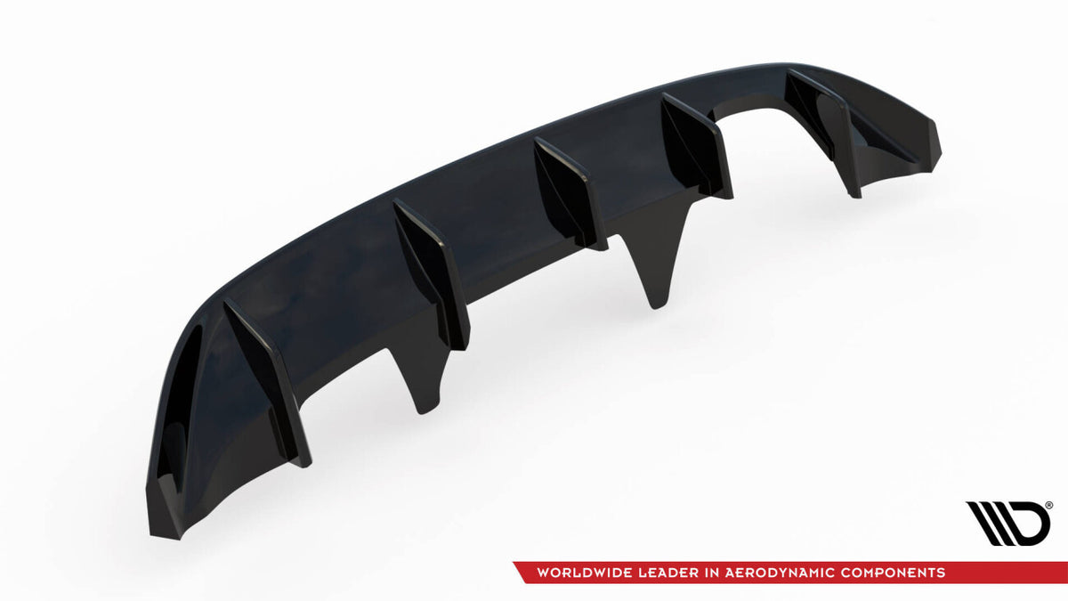 Heckansatz Diffusor passend für Ford Fiesta Mk8 ST schwarz Hochglanz