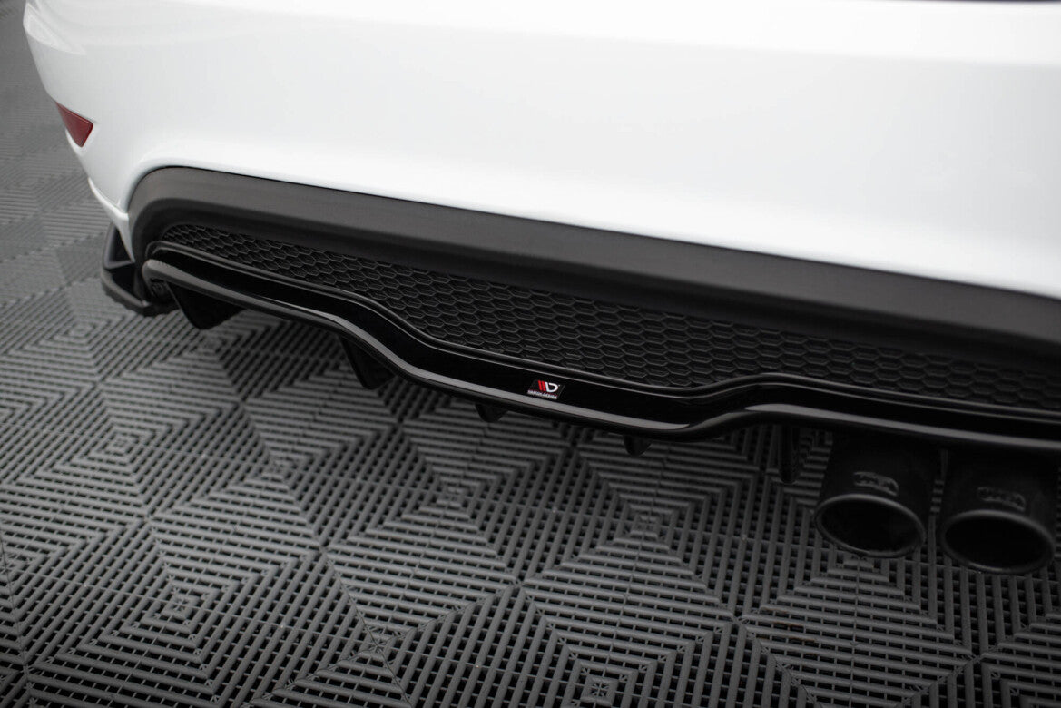 Heckansatz Diffusor passend für Ford Fiesta ST (3-Türige version) Mk7 FL schwarz Hochglanz