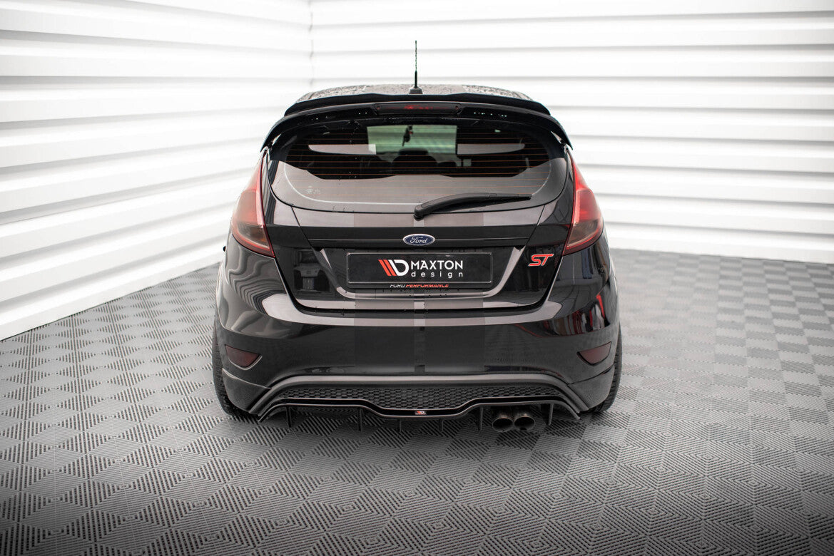 Heckansatz Diffusor passend für Ford Fiesta ST (5-Türige version) Mk7 FL schwarz Hochglanz