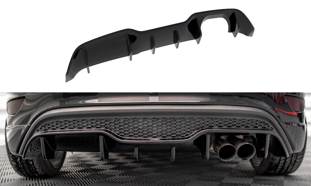 Heckansatz Diffusor passend für Ford Fiesta ST (5-Türige version) Mk7 FL schwarz Hochglanz