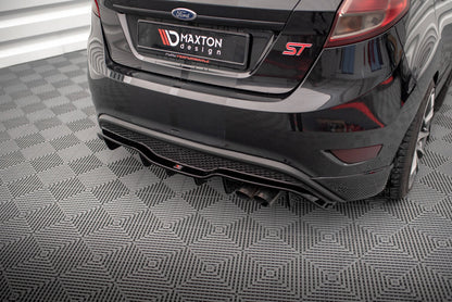 Heckansatz Diffusor passend für Ford Fiesta ST (5-Türige version) Mk7 FL schwarz Hochglanz