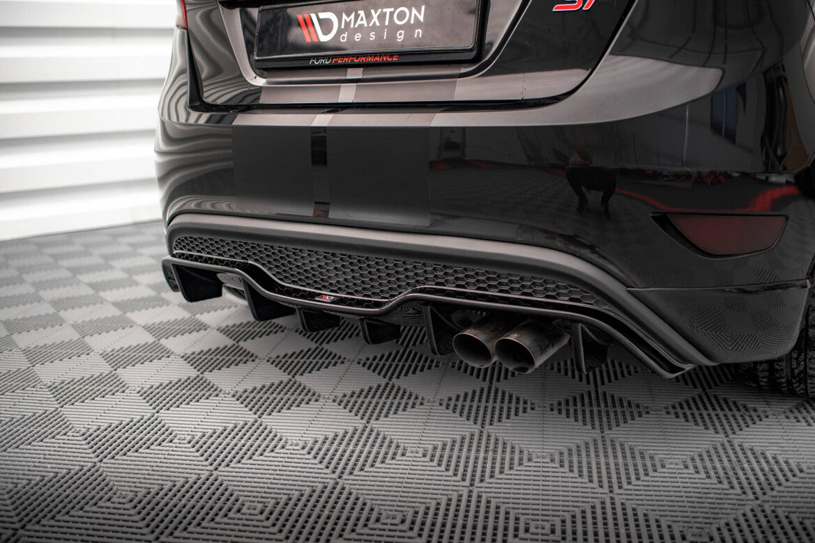 Heckansatz Diffusor passend für Ford Fiesta ST (5-Türige version) Mk7 FL schwarz Hochglanz