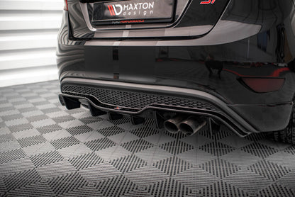 Heckansatz Diffusor passend für Ford Fiesta ST (5-Türige version) Mk7 FL schwarz Hochglanz