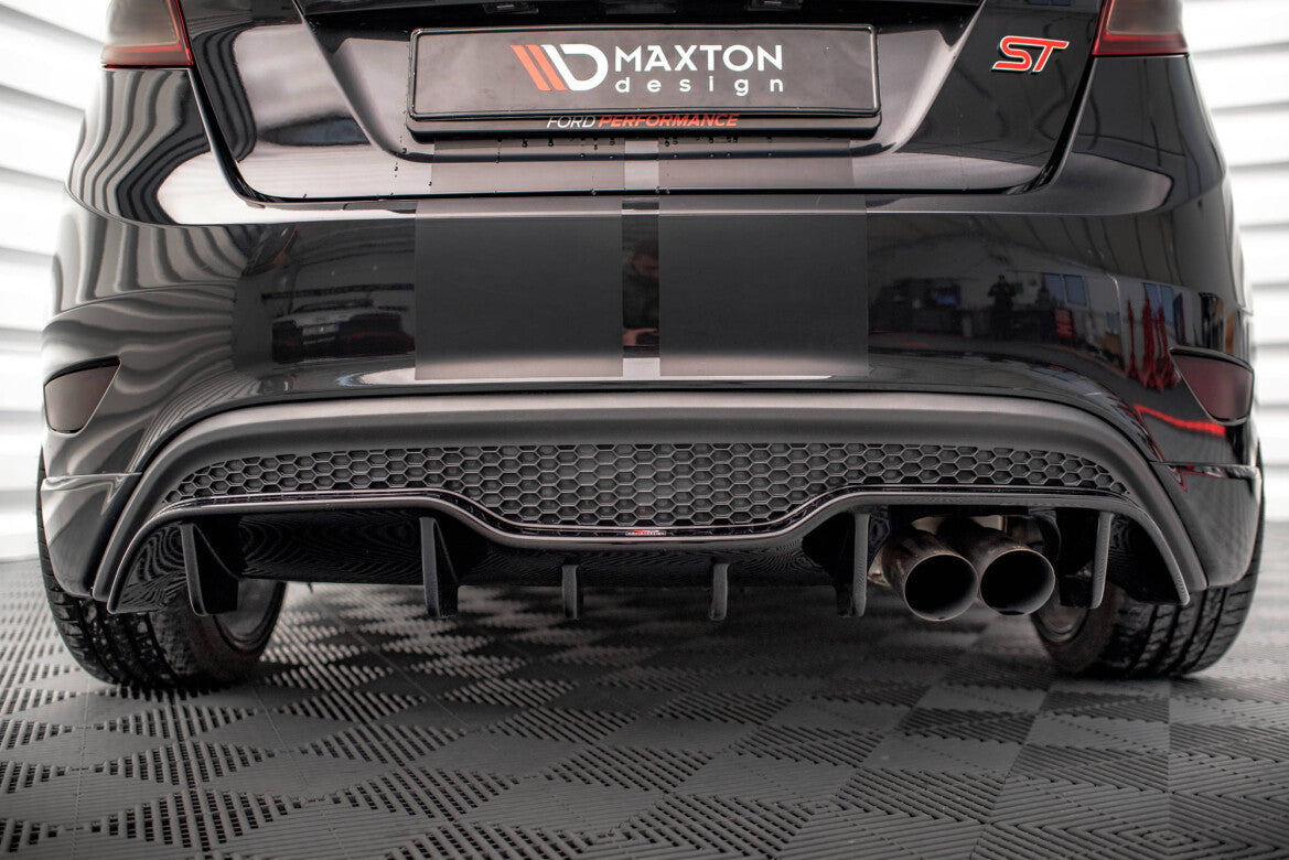 Heckansatz Diffusor passend für Ford Fiesta ST (5-Türige version) Mk7 FL schwarz Hochglanz