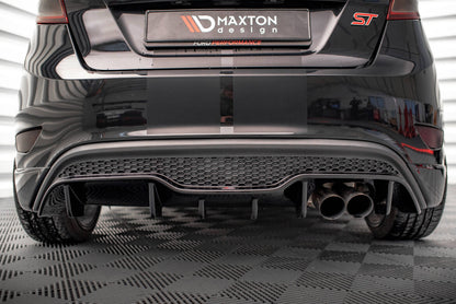 Heckansatz Diffusor passend für Ford Fiesta ST (5-Türige version) Mk7 FL schwarz Hochglanz