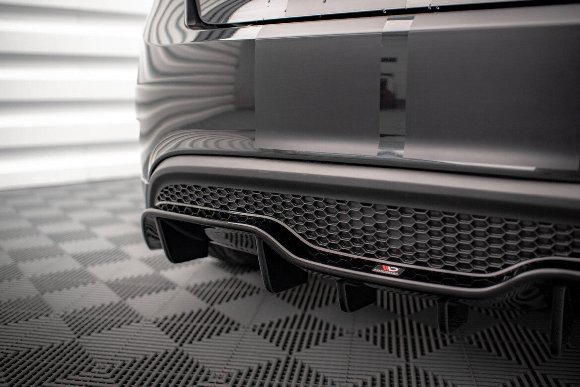Heckansatz Diffusor passend für Ford Fiesta ST (5-Türige version) Mk7 FL schwarz Hochglanz