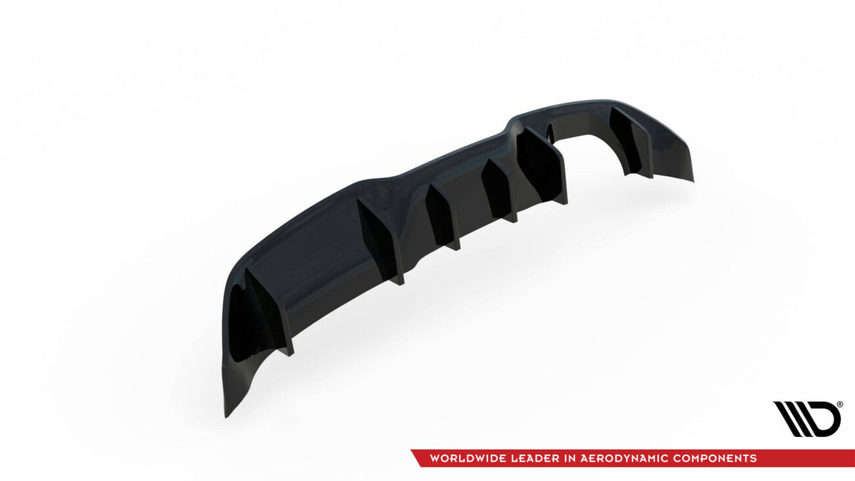 Heckansatz Diffusor passend für Ford Fiesta ST (5-Türige version) Mk7 FL schwarz Hochglanz