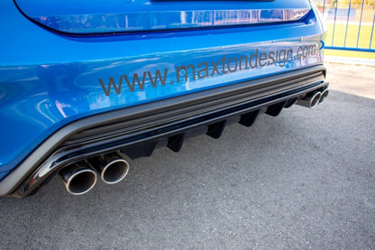 Heckansatz Diffusor passend für Ford Focus Hatchabck ST-Line schwarz Hochglanz