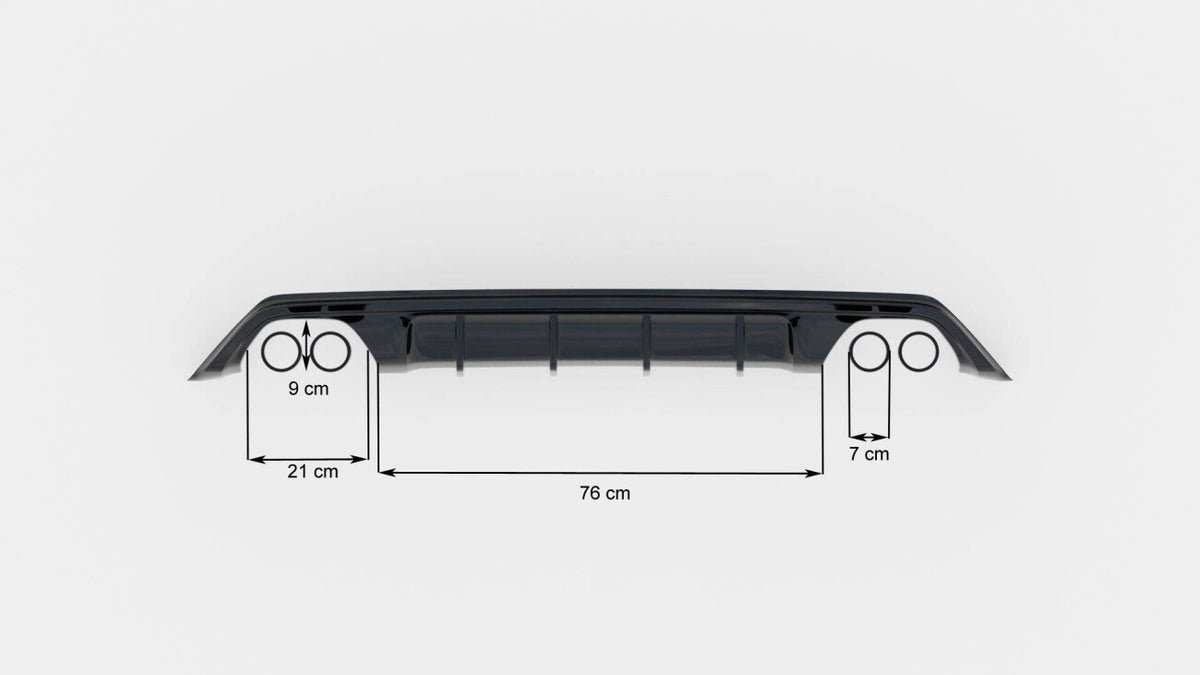 Heckansatz Diffusor passend für Ford Focus Hatchabck ST-Line schwarz Hochglanz