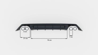 Heckansatz Diffusor passend für Ford Focus Hatchabck ST-Line schwarz Hochglanz