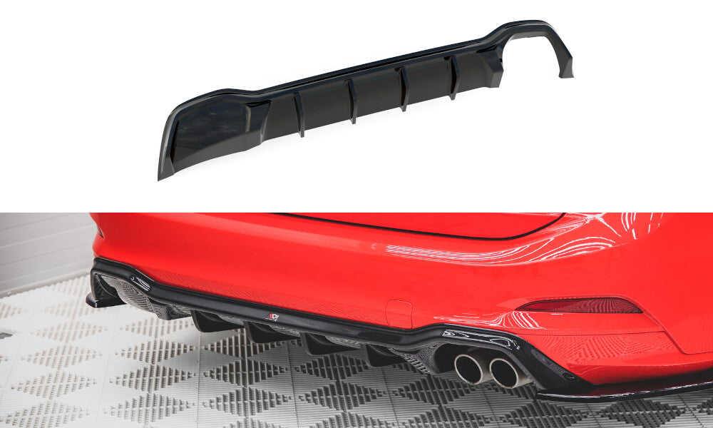 Heckansatz Diffusor passend für Ford Focus ST-Line Kombi Mk4 schwarz Hochglanz