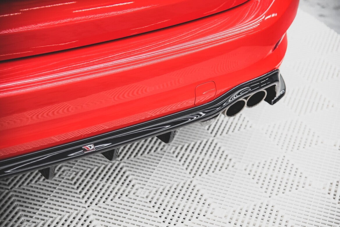 Heckansatz Diffusor passend für Ford Focus ST-Line Kombi Mk4 schwarz Hochglanz