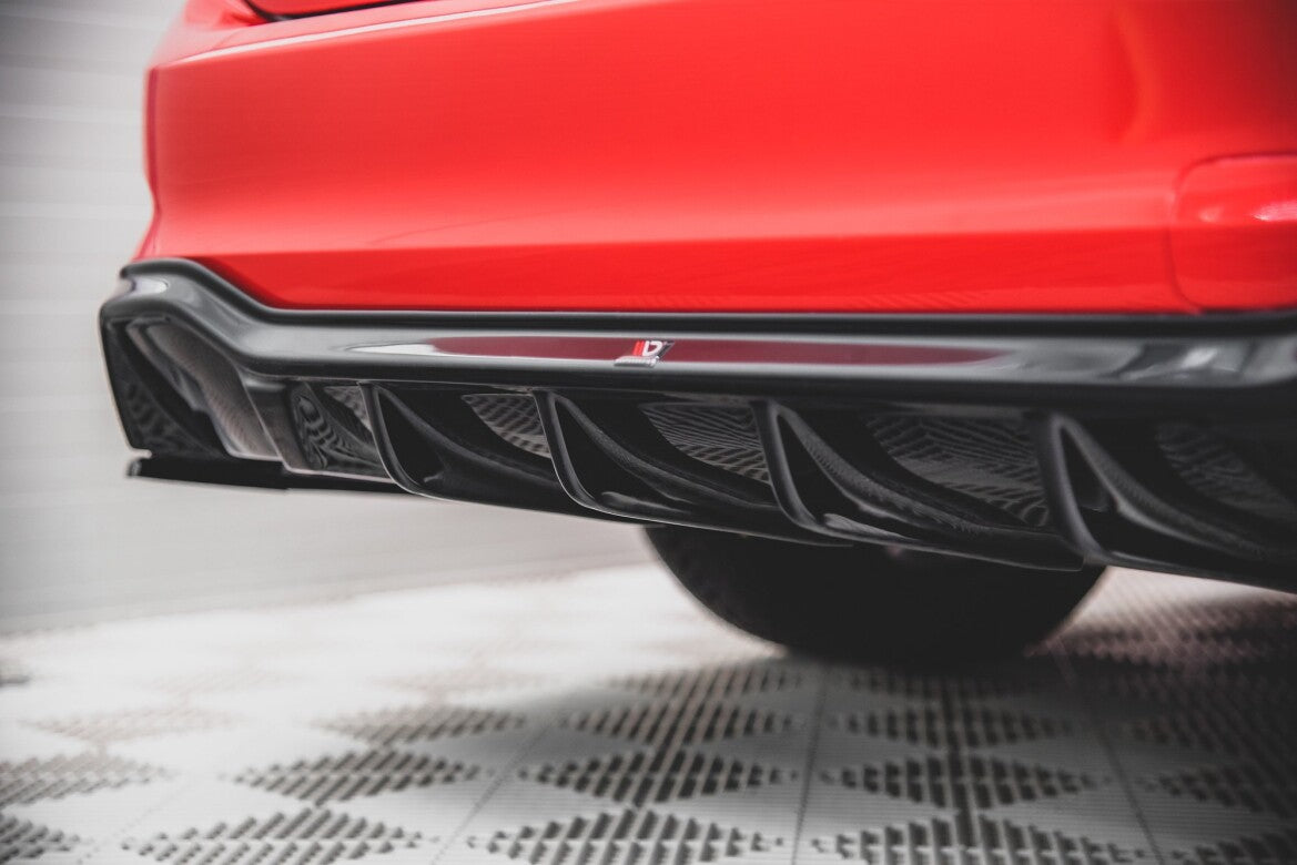 Heckansatz Diffusor passend für Ford Focus ST-Line Kombi Mk4 schwarz Hochglanz