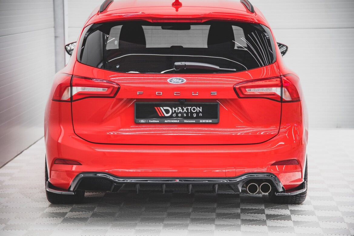 Heckansatz Diffusor passend für Ford Focus ST-Line Kombi Mk4 schwarz Hochglanz