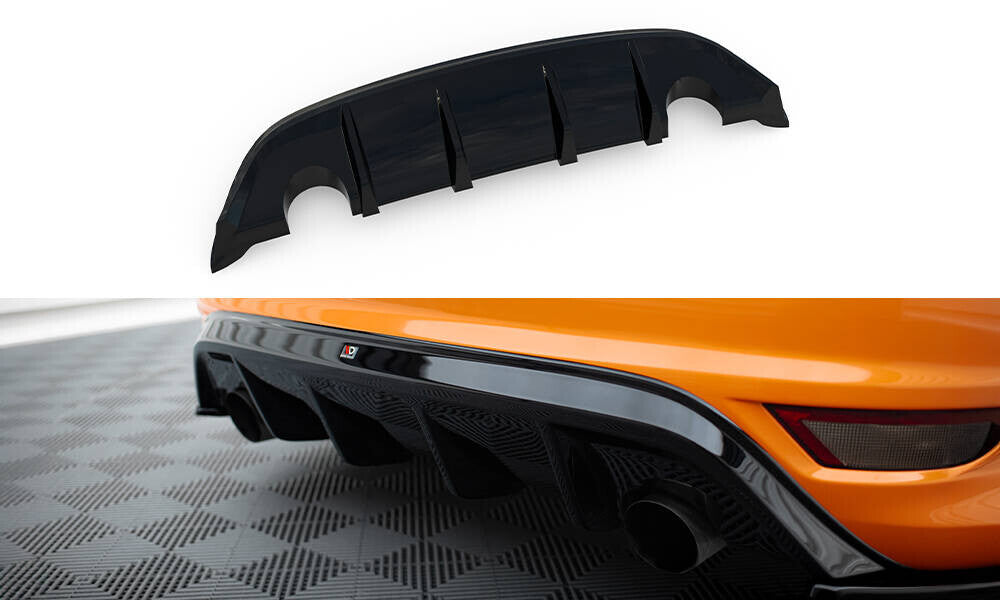 Heckansatz Diffusor passend für Ford Focus ST Mk2 FL schwarz Hochglanz