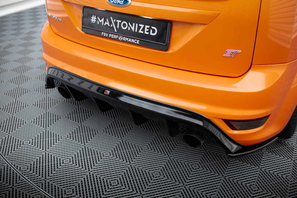 Heckansatz Diffusor passend für Ford Focus ST Mk2 FL schwarz Hochglanz