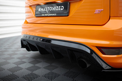 Heckansatz Diffusor passend für Ford Focus ST Mk2 FL schwarz Hochglanz