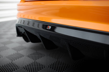 Heckansatz Diffusor passend für Ford Focus ST Mk2 FL schwarz Hochglanz