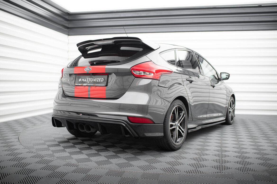 Heckansatz Diffusor passend für Ford Focus ST Mk3 FL (RS-Look) schwarz Hochglanz