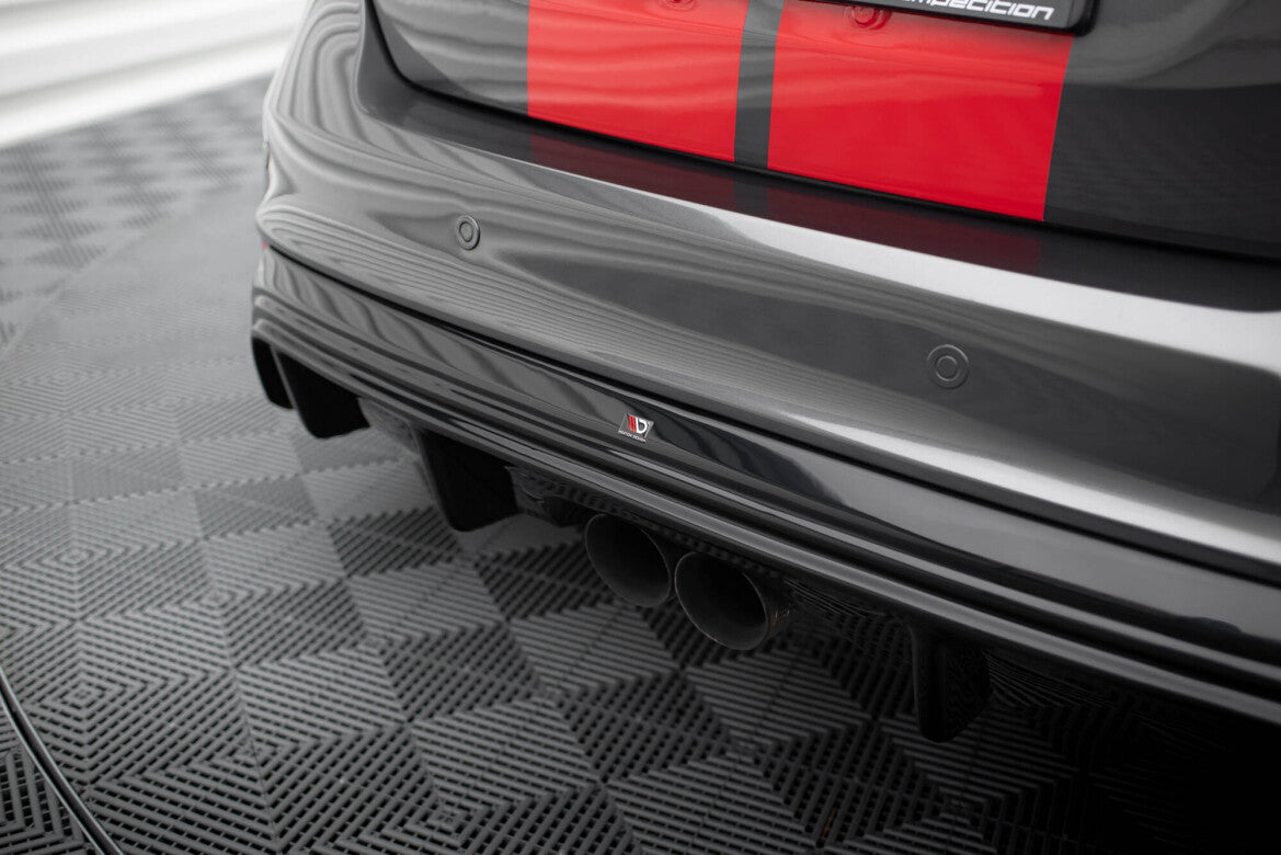 Heckansatz Diffusor passend für Ford Focus ST Mk3 FL (RS-Look) schwarz Hochglanz