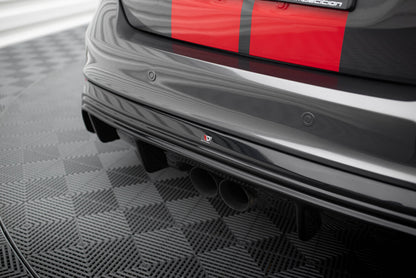 Heckansatz Diffusor passend für Ford Focus ST Mk3 FL (RS-Look) schwarz Hochglanz