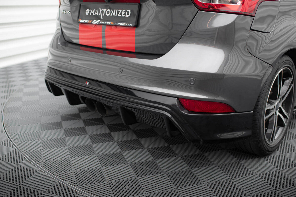 Heckansatz Diffusor passend für Ford Focus ST Mk3 FL (RS-Look) schwarz Hochglanz