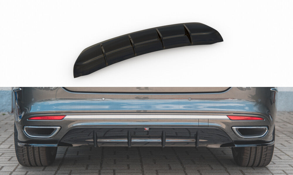 Heckansatz Diffusor passend für Ford Mondeo Vignale Mk5 FL Carbon Look