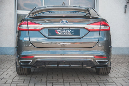 Heckansatz Diffusor passend für Ford Mondeo Vignale Mk5 FL schwarz Hochglanz