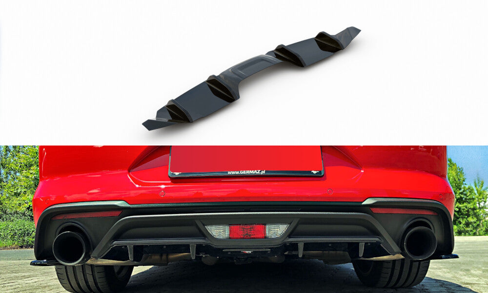 Heckansatz Diffusor passend für Ford Mustang Mk. 6 FL Carbon Look