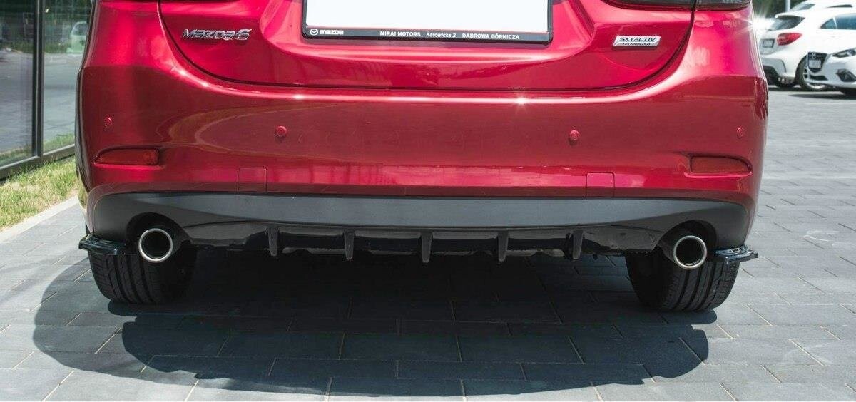 Heckansatz Diffusor passend für Mazda 6 GJ (Mk3) FL schwarz Hochglanz