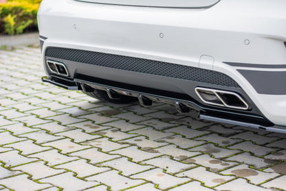 Heckansatz Diffusor passend für Mercedes A45 AMG W176 schwarz Hochglanz