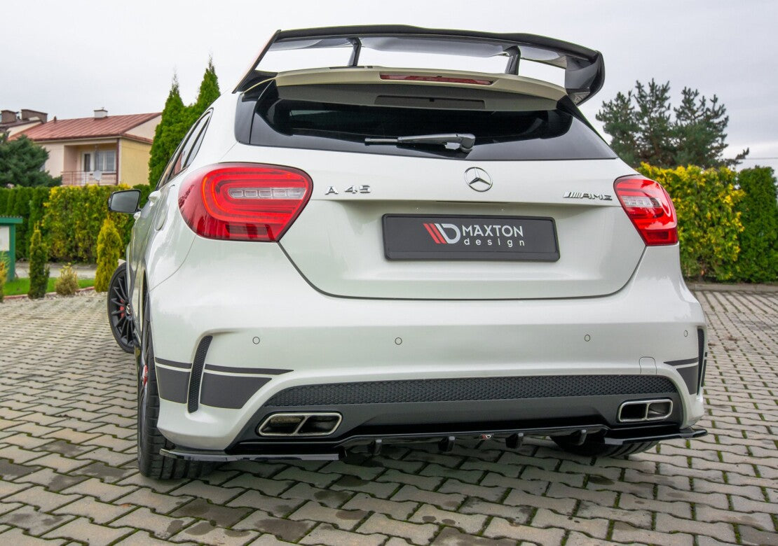 Heckansatz Diffusor passend für Mercedes A45 AMG W176 schwarz Hochglanz