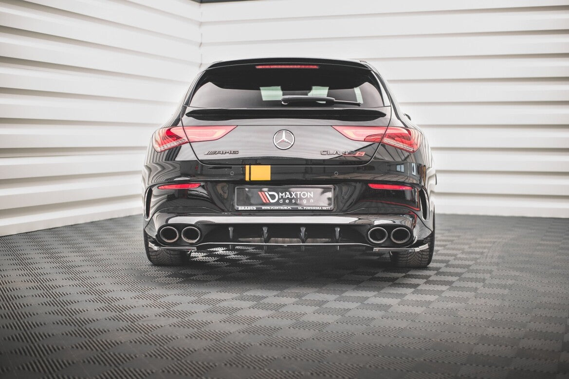Heckansatz Diffusor passend für Mercedes-AMG CLA 35 Aero / 45 Aero C118 schwarz Hochglanz