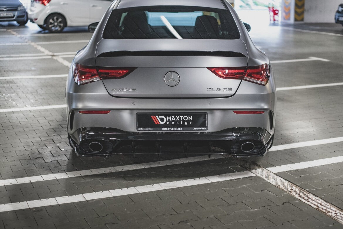 Heckansatz Diffusor passend für Mercedes-AMG CLA 35 Aero / 45 Aero C118 schwarz Hochglanz